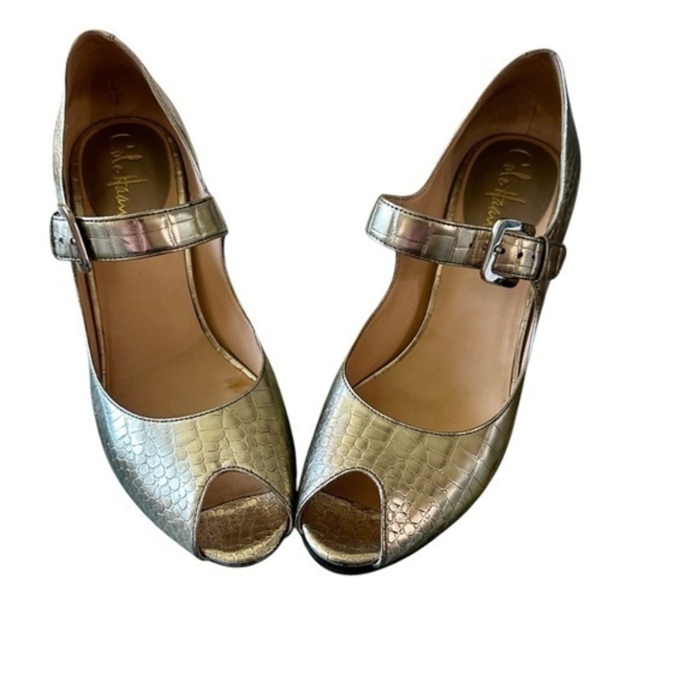 Cole Haan Gold MaryJanes